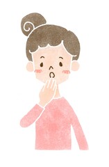 とまどう女性