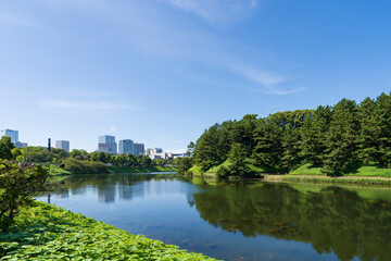 Fototapeta na wymiar 【東京都】皇居と半蔵門の街並み