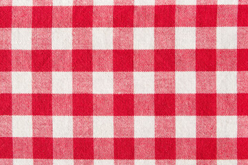 red and white squares cloth