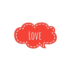 ''Love'' quote word illustration