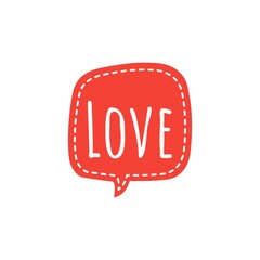 ''Love'' quote word illustration