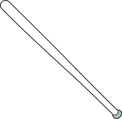 Professional Baseball Bat Vector / Line Drawing. Icon, Logo, Design, Element
