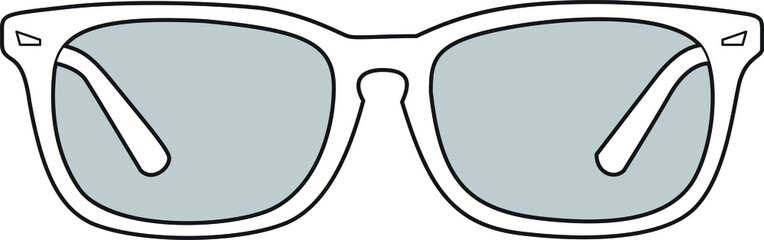 Professional sunglasses Vector / Line Drawing. Icon, Logo, Design, Element