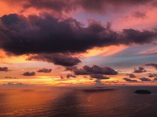 sunset over the sea