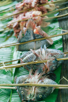 Prepare grill tilapia