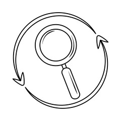 search icon, arrows browser refresh line style