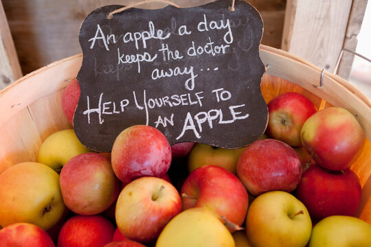 Apples at farmers market