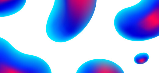 Abstract liquid shapes. Beautiful liquid fluid. Organic flowing liquid forms. Colorful paint splash. Abstract background. Gradient iridescent shapes. Viral bacteria. Background with bacteria.
