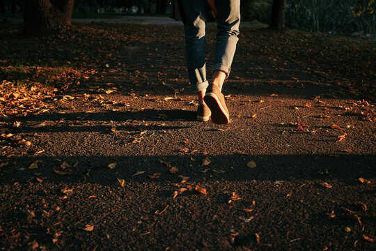Woman walking in the park