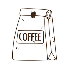 coffee pack product gourmet line icon style