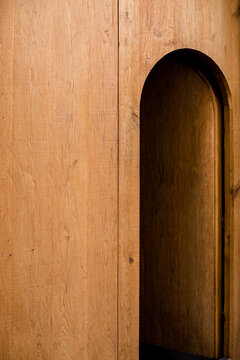 Wooden half-open door