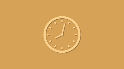 12 hours orange counting down clock icon,Circle clock icon