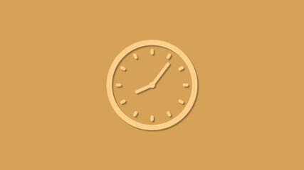 12 hours orange counting down clock icon,Circle clock icon