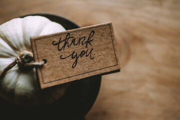 Pumpkin on a wooden table