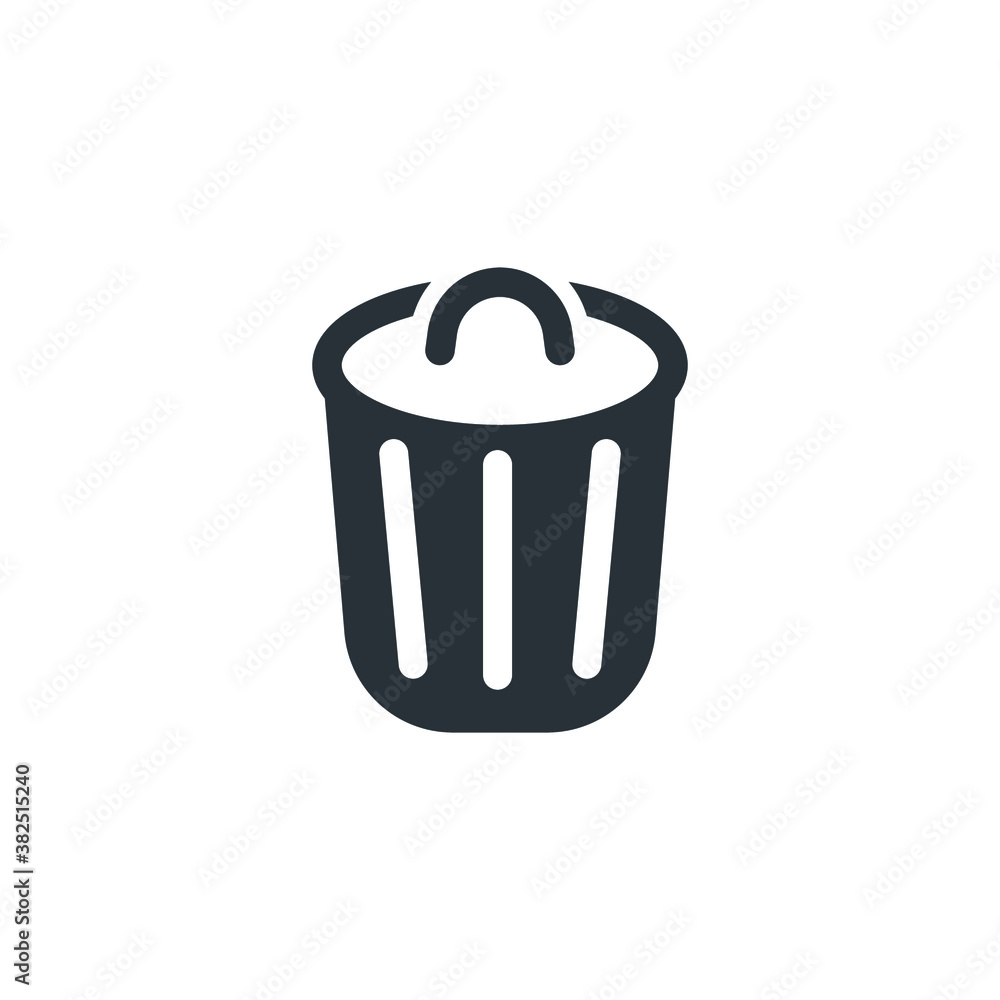 Poster trash can, rubbish bin icon, garbage can symbol for apps and websites