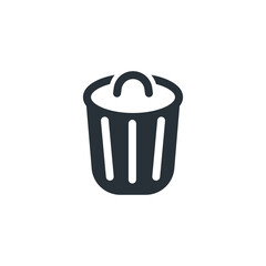 Trash can, rubbish bin icon, garbage can symbol for apps and websites