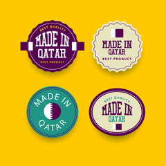 Made in badge label vector template.