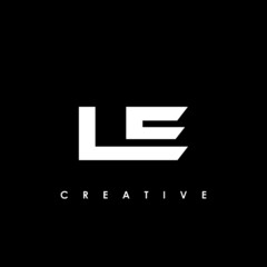 LE Letter Initial Logo Design Template Vector Illustration - obrazy, fototapety, plakaty