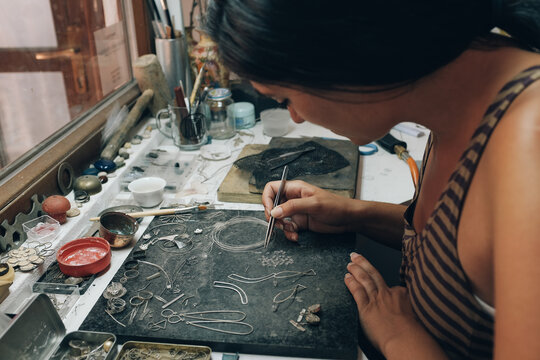 Jewerly in the process of making