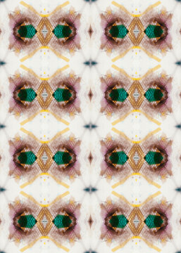 Fascinating pattern with symmetry inside very old kaleidoscope