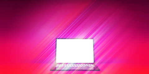 Fototapeta premium Laptop Advertising Template