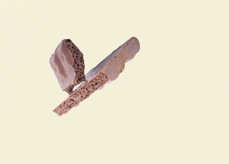 milk chocolate on a chocolate background