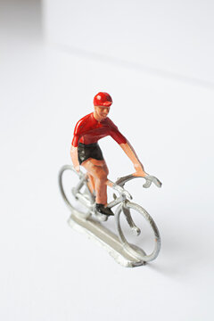 Old, Vintage tin toys - riding a bicycle
