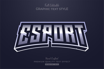 Esport Silver Editable Text Style Effect Premium