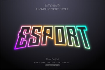Neon Esport Editable Text Style Effect Premium
