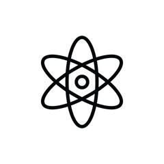 scientific atom symbol, simple icon
