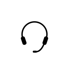 headset falt icon vector illustration
