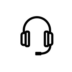 headset falt icon vector illustration