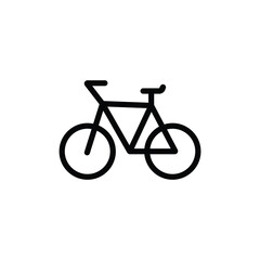 Bike icon vector isolated on white, logo sign and symbol.