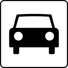 自動車のピクトグラム （枠付きver.）