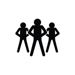 People icon vector isolated on white, logo sign and symbol.
