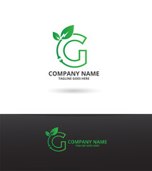 Green eco letters G Logo Icon Template. Illustration vector graphic. Design concept leaves power energy With Initial G Letter Logo Design. Perfect for corporate, technology, initial.