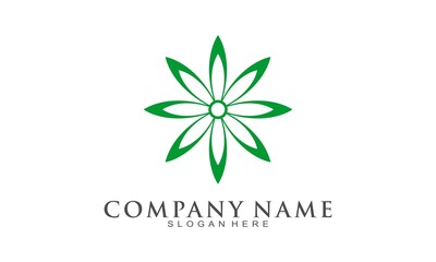 Flower illustration logo icon