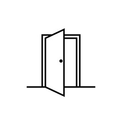 door flat icon vector illustration