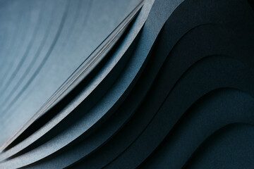 Many Black Lines in abstract shape