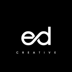 ED Letter Initial Logo Design Template Vector Illustration - obrazy, fototapety, plakaty