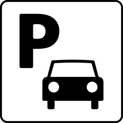Fototapeta 駐車場のピクトグラム （枠付きver.） obraz