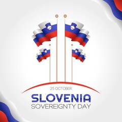 Slovenia Sovereignty Day Vector Illustration. Suitable for greeting card  poster and banner.