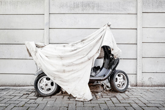 Abandoned motorbike