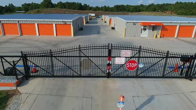 Aerial of self-storage facility day