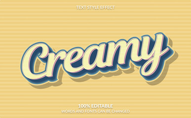 Editable Text Effect, Creamy Text Style