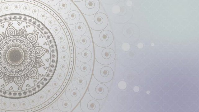 Eid Al Adha Mubarak celebration for the Muslim community loop elegant arabesque mandala background decorations with calligraphy 
translated as : have a blessed holiday