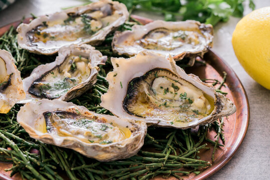Grilled oysters.