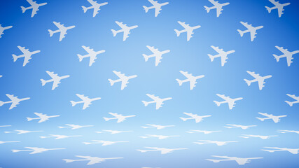 Empty Blank Airplane Shape Pattern Studio Background