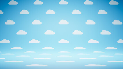 Empty Blank Cloud Shape Pattern Studio Background