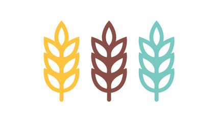 Oat symbol vector. Wheat logo design.